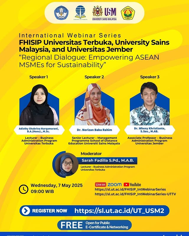 Webinar Series Empowering ASEAN MSMEs for Sustainability - 7 Mei 2025